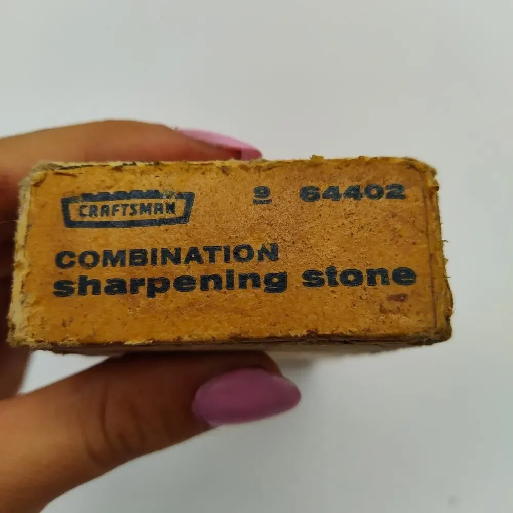 Vintage 1970s Sears Craftsman Combination Sharpening Stone No. 9 (64402) W/Box